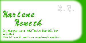 marlene nemeth business card